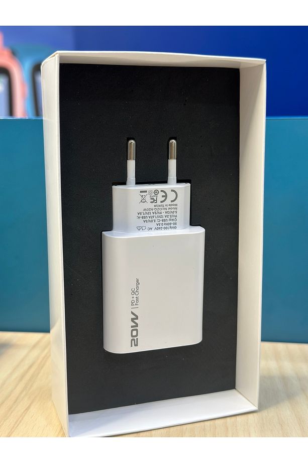 20w Yeni Nesil Iphone Android Uyumlu Type-c Pd Hızlı Şarj Aleti Güç Adaptörü ( Çift Giriş )KUTUSUZ - 2