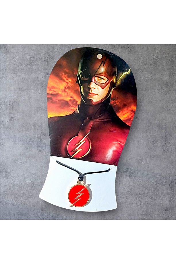 Flash Şimşek Logolu Metal Kolye - 6