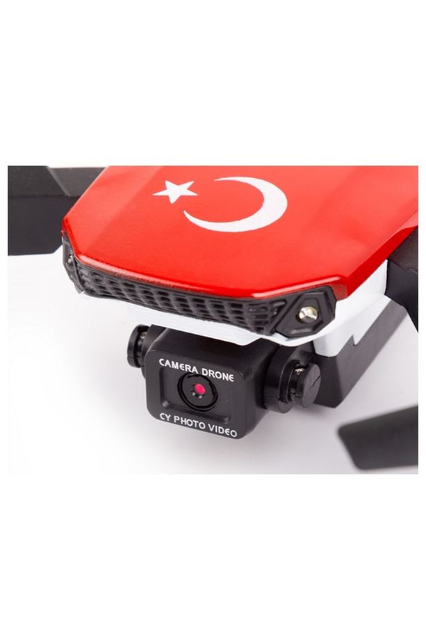 İlk Dronum, Katlanır Çift Kameralı Tek Tuşla Iniş Kalkış Başlangıç Drone Modeli (KIRMIZI) - 7