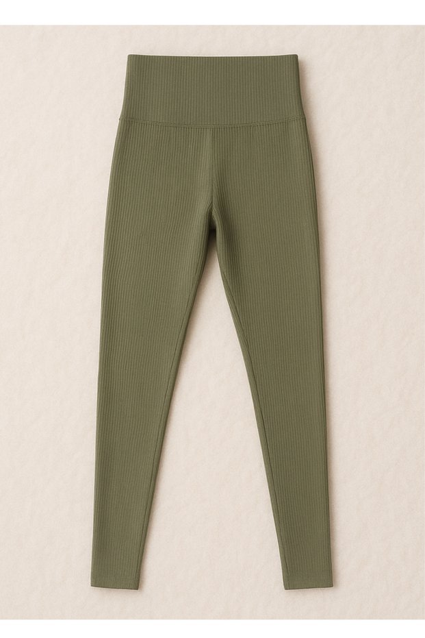Women's Clothing High Waist Diver Ribbed Leggings Ll.K41.O0173.001