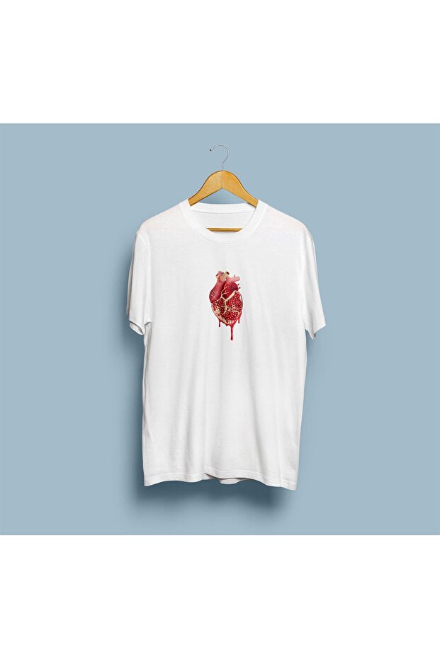 Heart Anatomy Patterned Unisex Oversize T-shirt