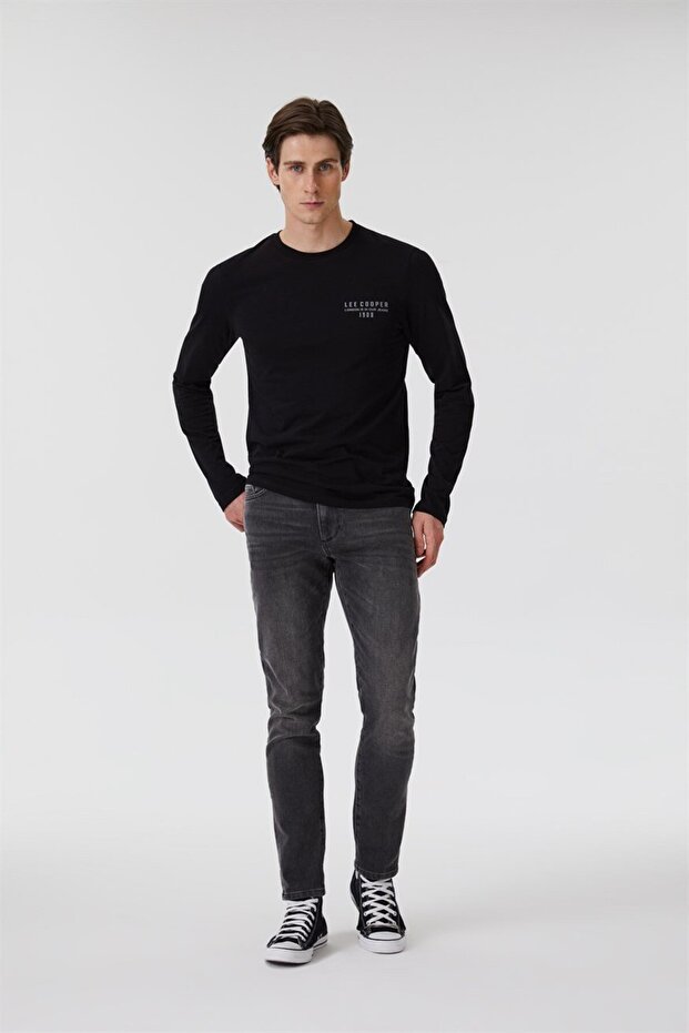 Jack Normal Waist Slim Fit Slim Leg Gray Men's Jean Trousers