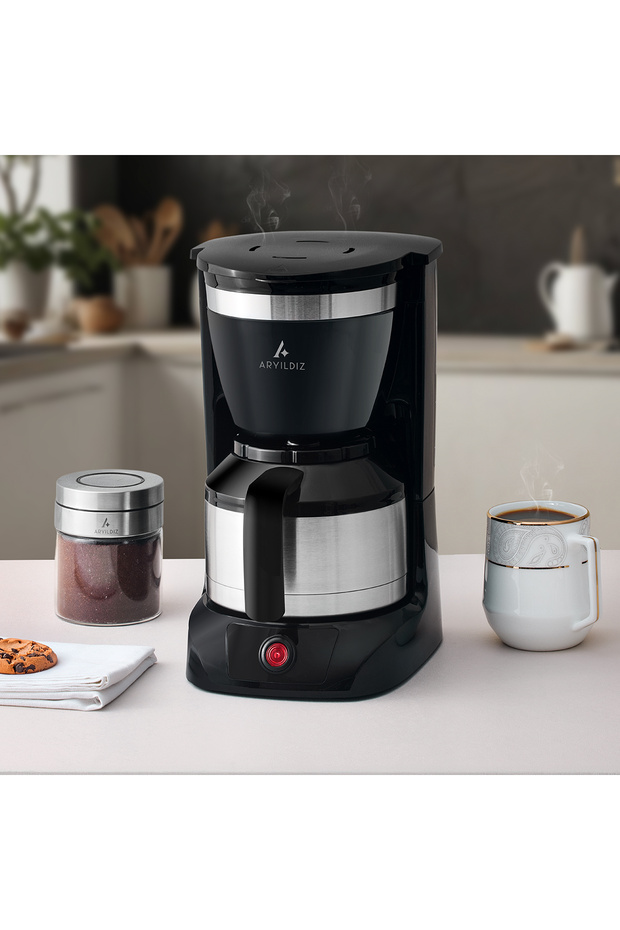 ماكينة صنع القهوة بالفلتر مع ترمس قوي - 1