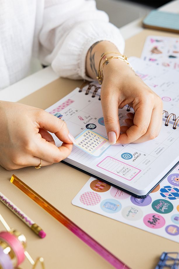 A5 Sticker Book 1183 Adet 18 Yaprak Renkli Etiket Defteri - 5