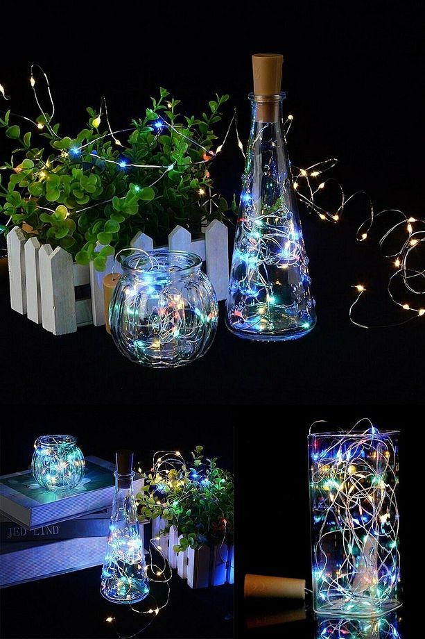 Mantar Tıpalı Peri Led 2 Mt Renkli Şişe Led Piller 1 Adet - 2