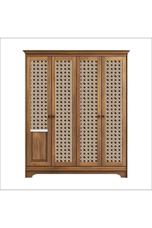 Hasır Rattan Desenli Kendinden Yapışkanlı Laminasyonlu Dolap, Şifonyer Kaplama Folyosu - 5