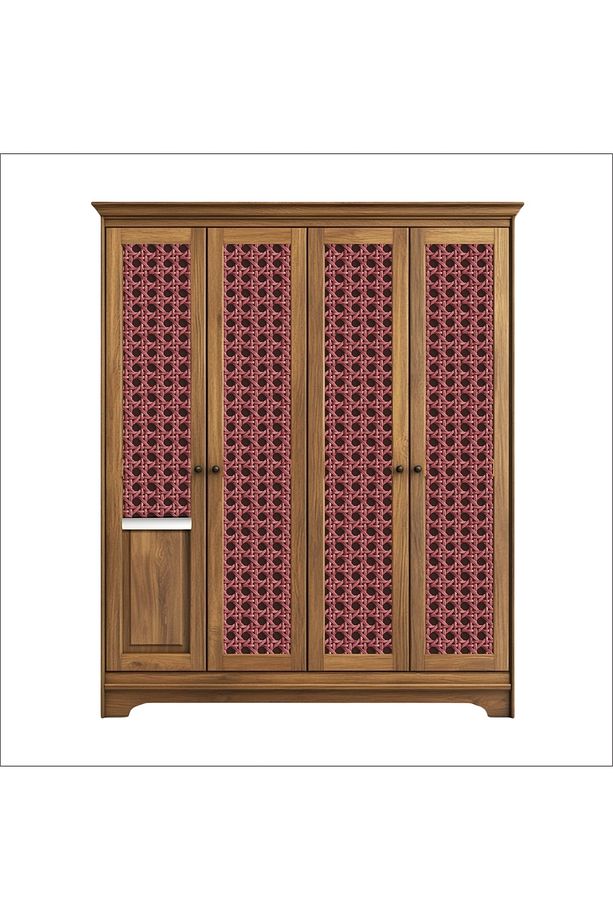 Hasır Rattan Desenli Kendinden Yapışkanlı Laminasyonlu Dolap, Şifonyer Kaplama Folyosu - 4