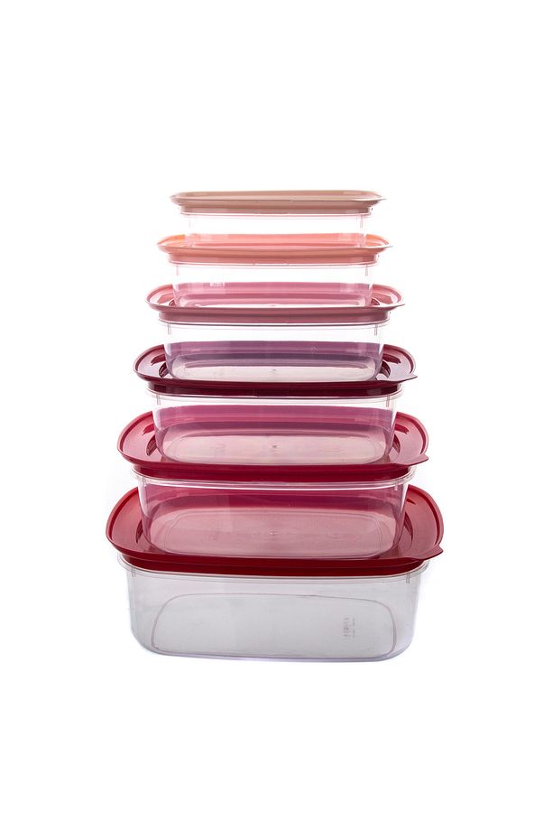 Nest Saklama Set Kırmızı 12 Parça - 1