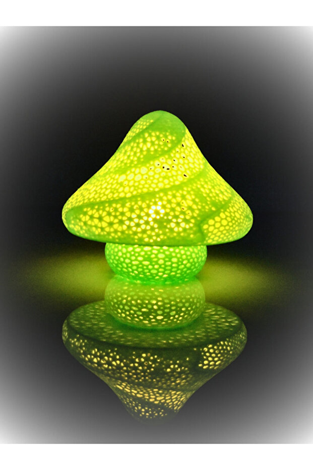 Küçük Mantar Lamba - Yeşil - 2