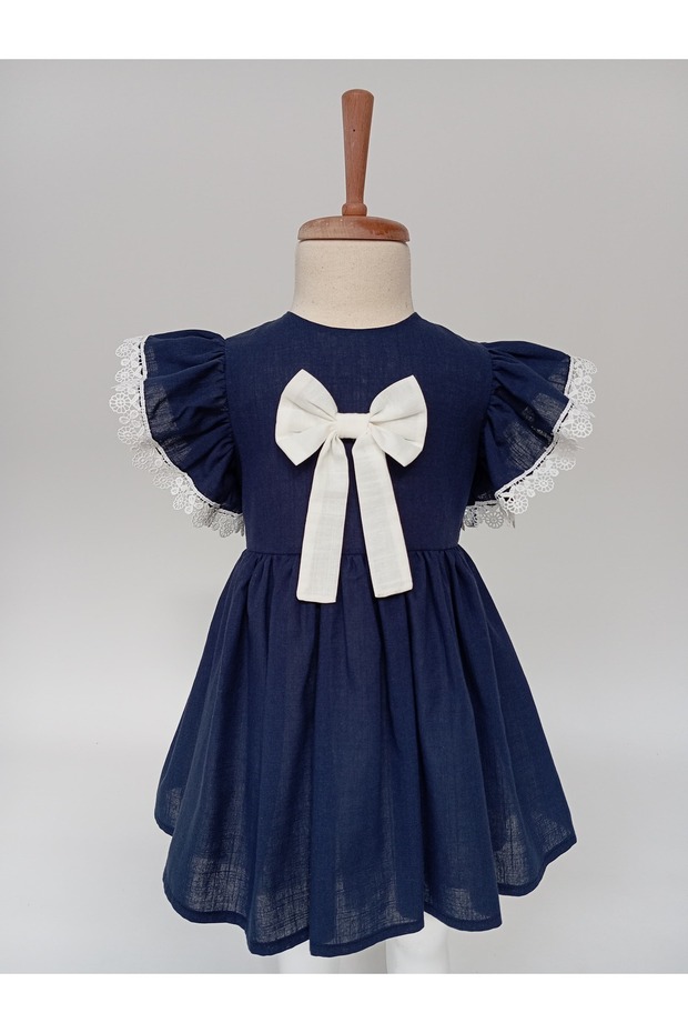 Girl's Eid Birthday Special Day 100% Cotton Linen Dress