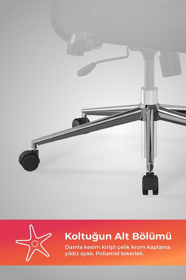 Ergolife Sit 10 Ergonomik Fileli Yönetici Koltuğu / Ofis Sandalyesi - 13e.d.1.2a2 - 8