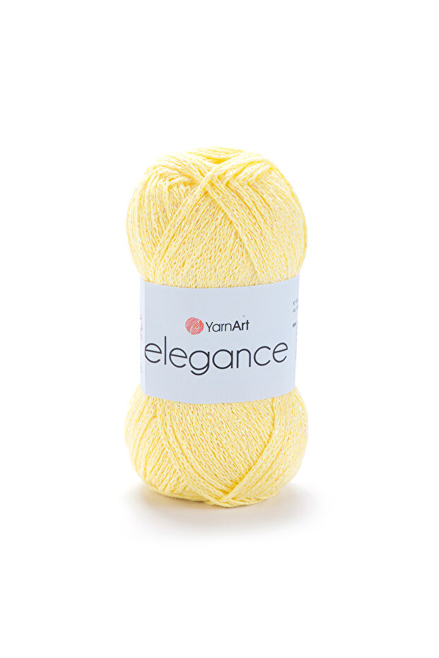 Elegance - Simli El Örgü Ipi Açık Sarı-116 - 1