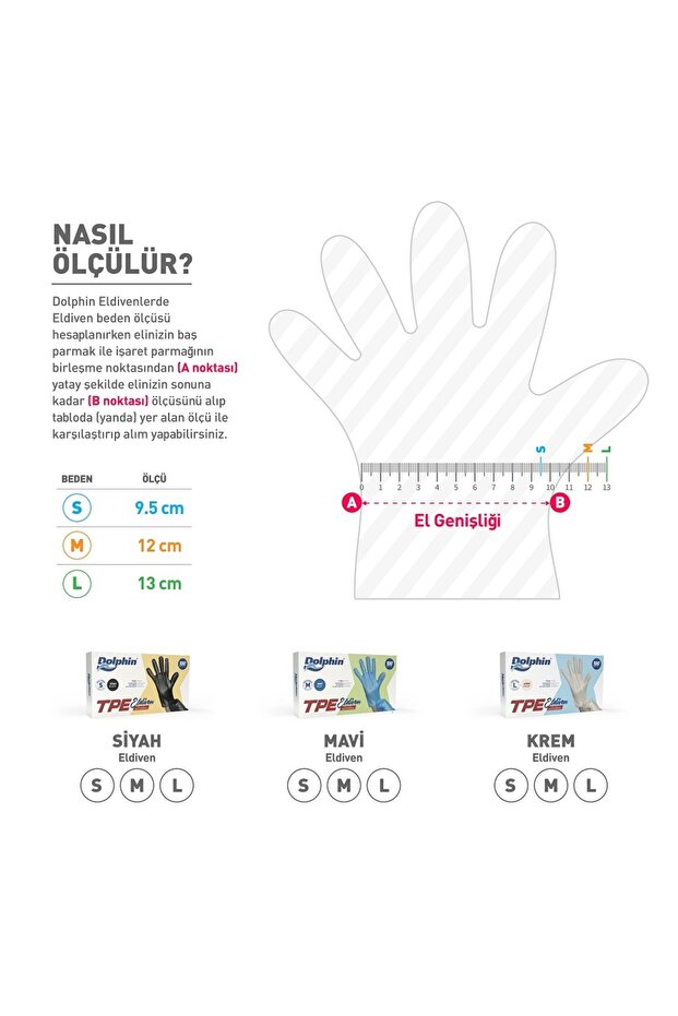 Siyah TPE Eldiven L Beden 100 Adet - 2