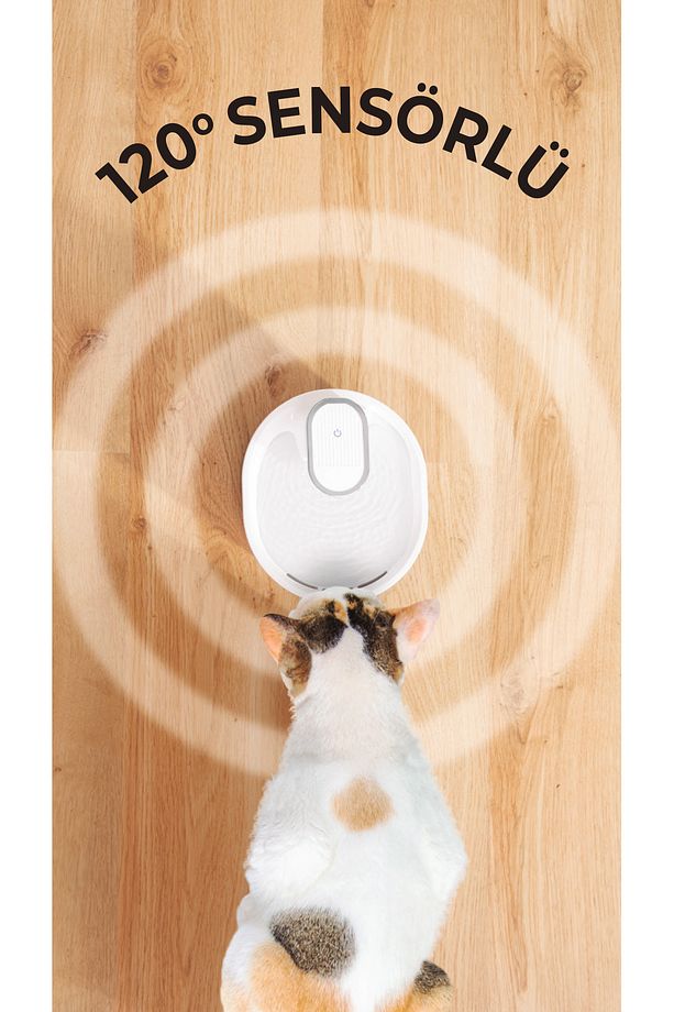 Pets Sensörlü Kedi Köpek Su Pınarı 1 Metre Algılama Mesafeli Kpf-10559 - 3