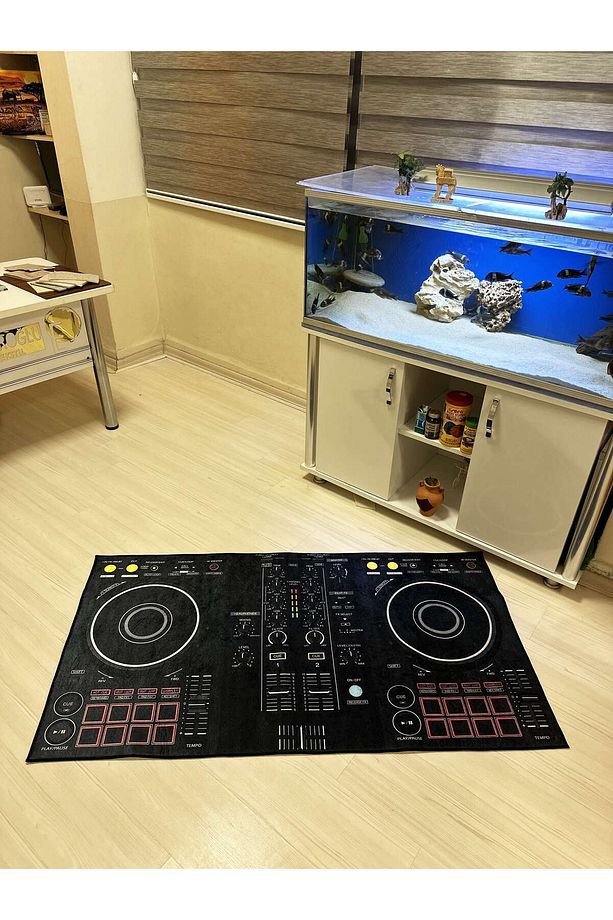 Dj Seti Setup Şeklinde Hali ,Yıkanabilir Hali ,Süngerli Yüzey- KAYMAZ DOT TABAN - 4