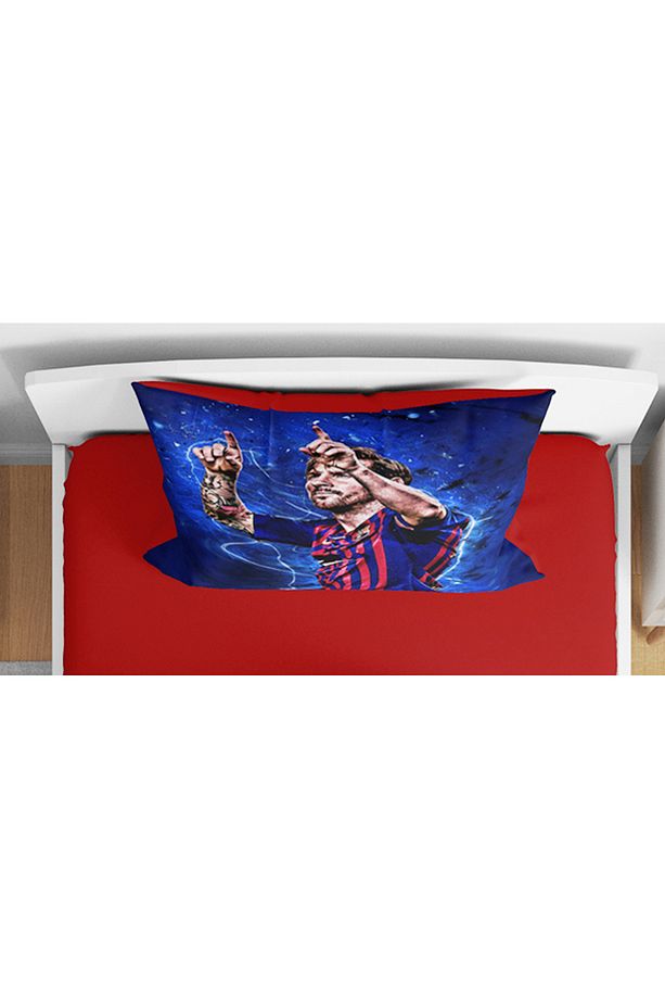 Messi 3d Tek Kişilik Çarşafsız Genç Çocuk Erkek Nevresim Takımı - 3
