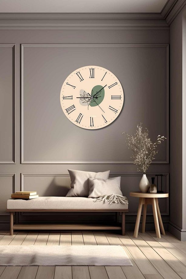 Minimalist Tasarım Mdf Uv Baskı Duvar Saati 40 Mds-05 - 6