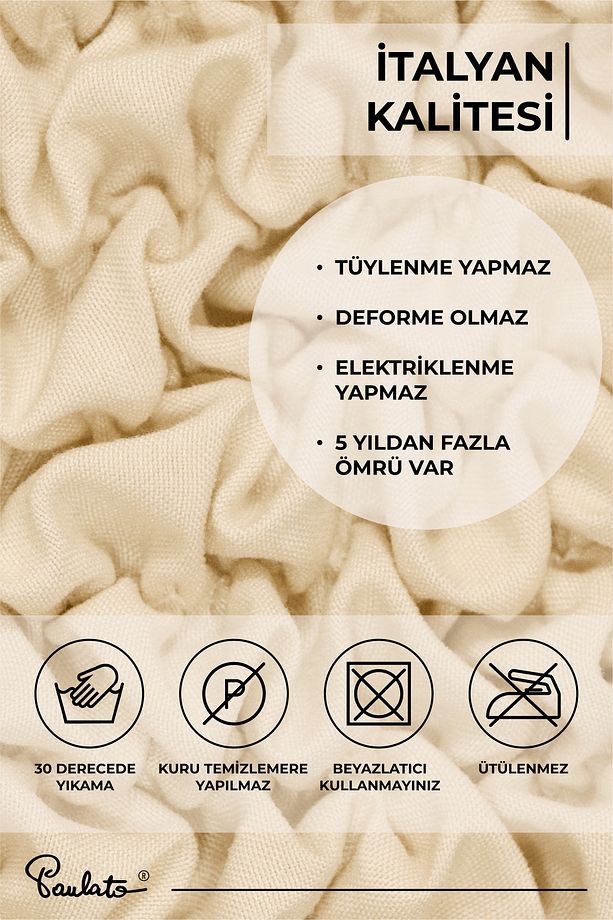 Sandalye Kılıfı Sandalye Örtüsü Mutfak Sandalye Koruma Kılıfı Seti (2 adet) - Vanilya - 2
