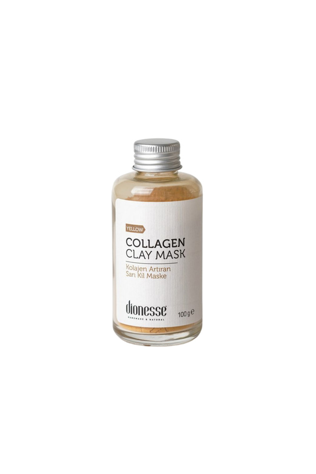 Collagen Detox Yellow Clay 100 Gr - Collagen Supported Purifying Mask for Hair and Skin Care