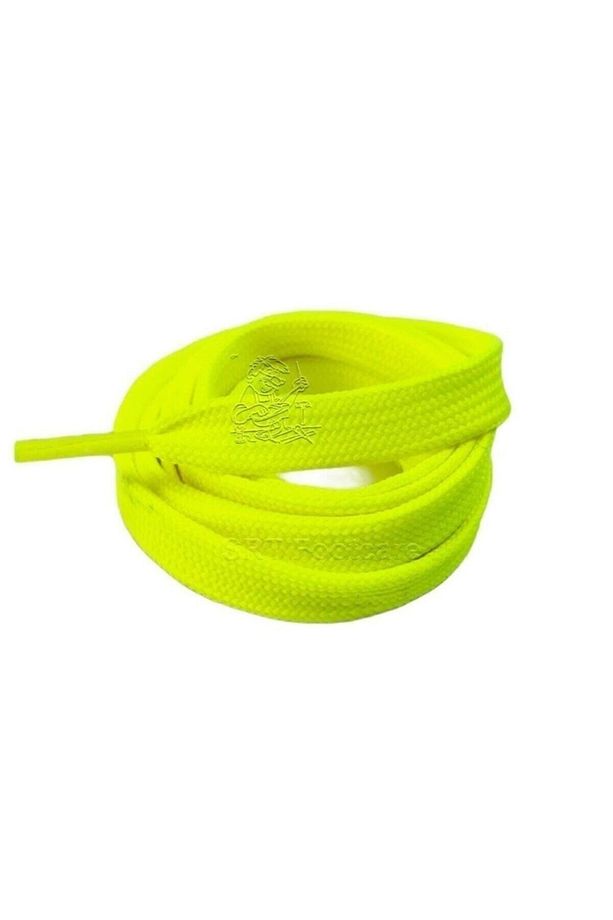 Yassı Spor Ayakkabı Bağı 1cm X 120cm 1 Çift Fosforlu Sarı - 3