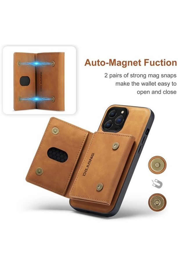 Iphone 11 DG Mıng 2 Parça Ayrılabilir Güçlü Manyetik Cüzdanlı Kılıf - 4