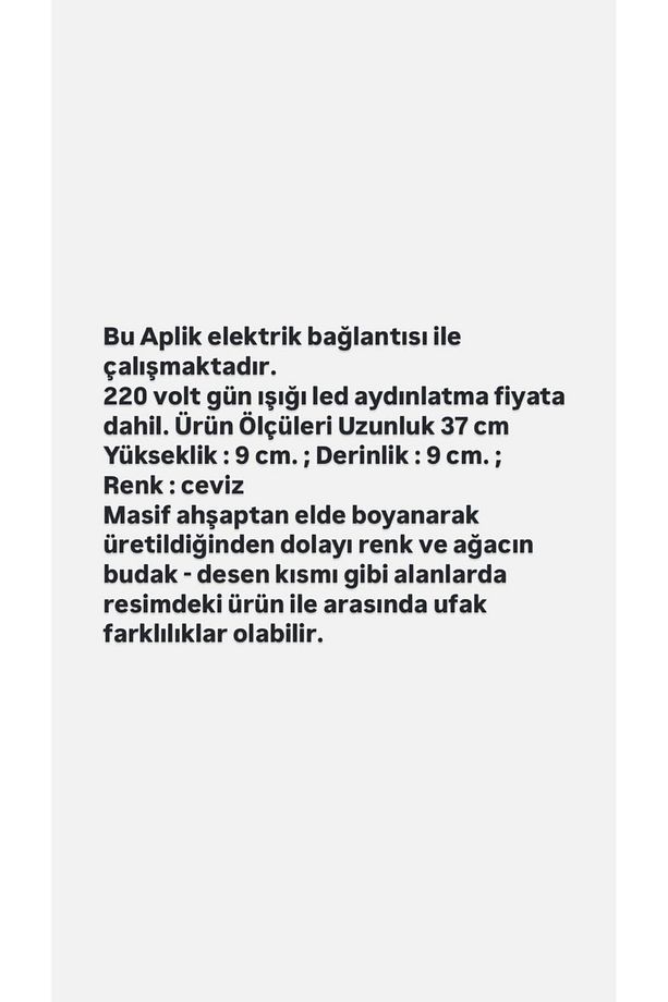 Yansıtma Tasarımlı Çift Yönlü Ahşap Salon Hol Cafe Otel Duvar Aplik Avize - 6