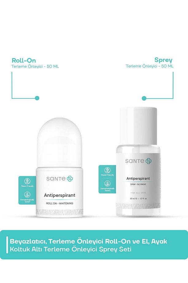 Plus Beyazlatıcı, Terleme Önleyici Roll On Ve Vücüt Terleme Önleyici Sprey Seti - 2 Adet 50 ml - 1