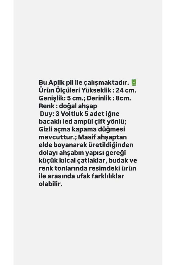 PİLLİ Masif Ahşap Yansıtma Tasarımlı Çift Yönlü Salon Hol Cafe Otel Duvar Aplik Avize - 7
