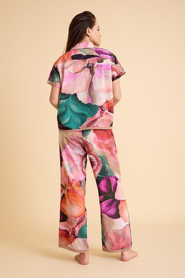 Paradise Sklamen Ultra Hafif Viskon İpeksi Pijama Set - 3