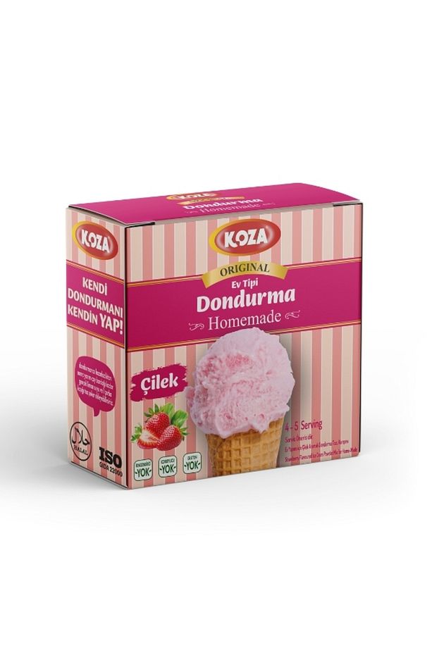 Çilekli Ev Tipi Dondurma Tozu - 1
