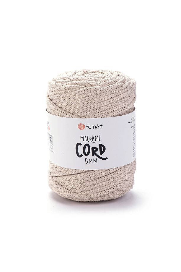 Macrame Cord 5 Mm - Makrome El Örgü Ipi Krem-753 - 1