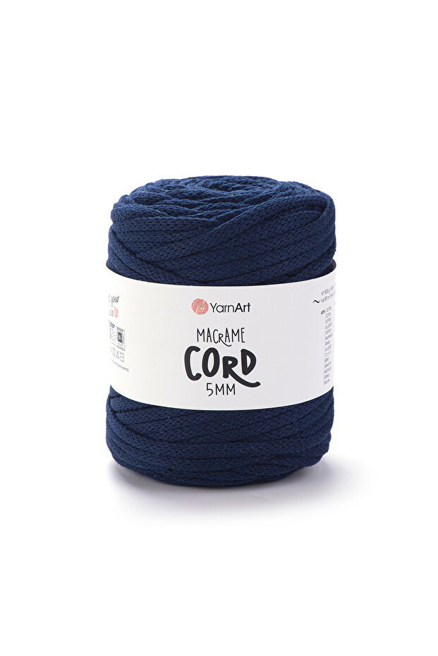 Macrame Cord 5 Mm - Macrame Hand Knitting Thread Navy Blue-784