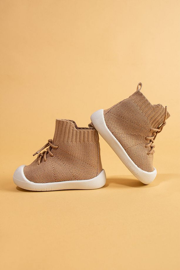 Berbera Unisex Çocuk&bebek Ayak Parmak Koruyucu Kaymaz Ortopedik Taban Kahve Ilk Adım Botu Çocuk Bot - 6