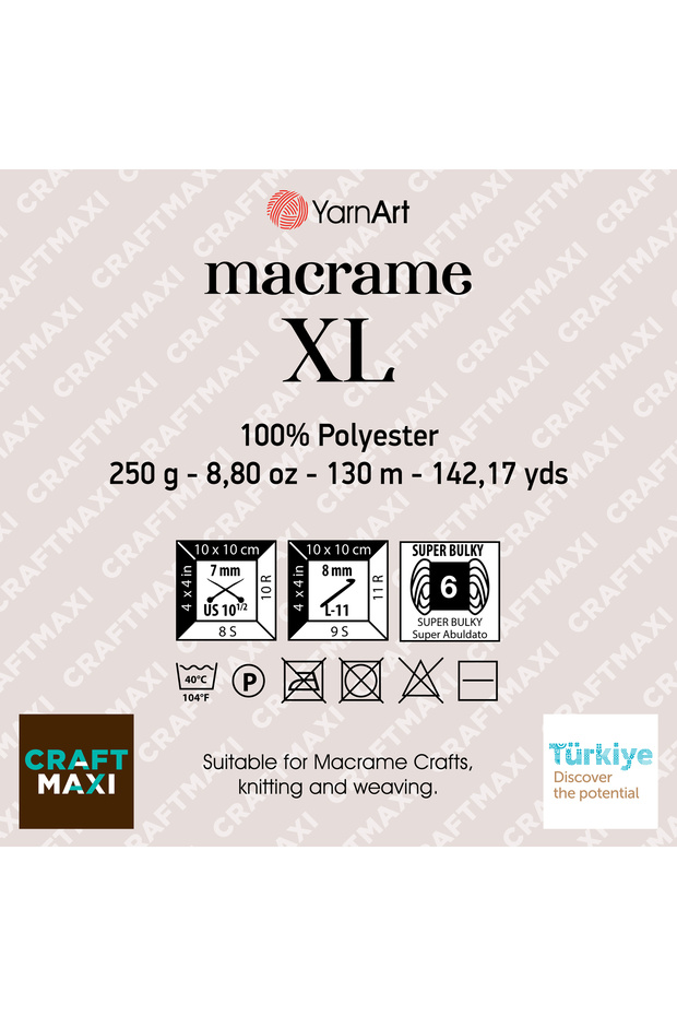 Macrame Xl - Makrome El Örgü Ipi Bebe Mavisi-133 - 2