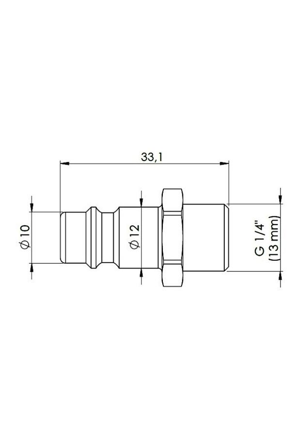 Kompresör Hava Jakı Sarı Erkek Hortum Ucu 1/4" BSP - 2