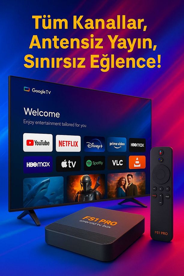 8k Uhd Android Tv Box - Android Stick / Full Paket Yayın Hediyeli - Akıllı Box - 1
