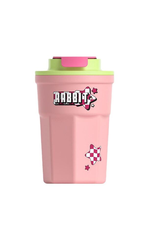 316 L Steel Pink 400 ml Coffee Hand Thermos Mug Gin484Pm