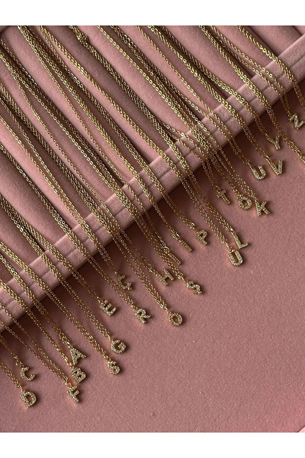 B HARFİ ÇELİK KOLYE - 3