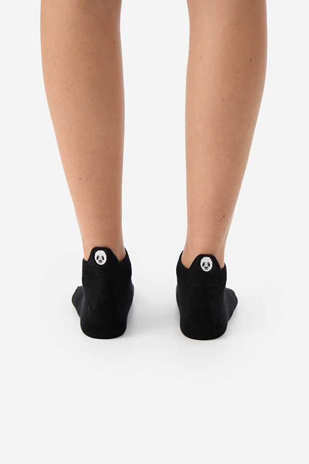 Panda Pull Çorap - Siyah - 4
