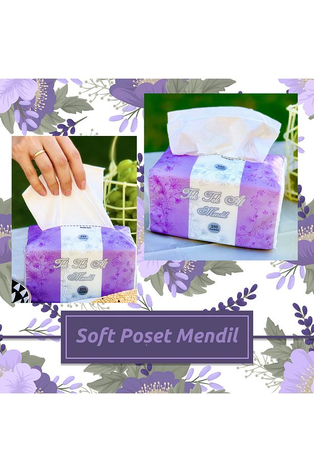 Çek Çek Al Poşet Mendil (Peçete) 250 Yaprak - 1