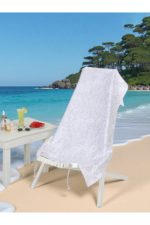 Πετσέτα παραλίας Tiger Grey Ph008 - 1