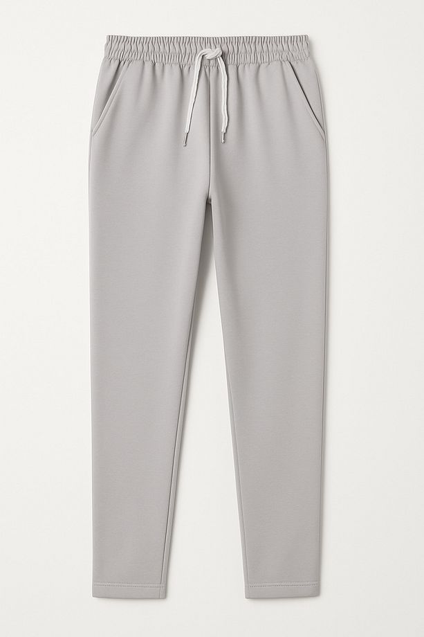 Crep Kumaş Beli Lastikli Bağcıklı Jogger Model Pantolon - 4