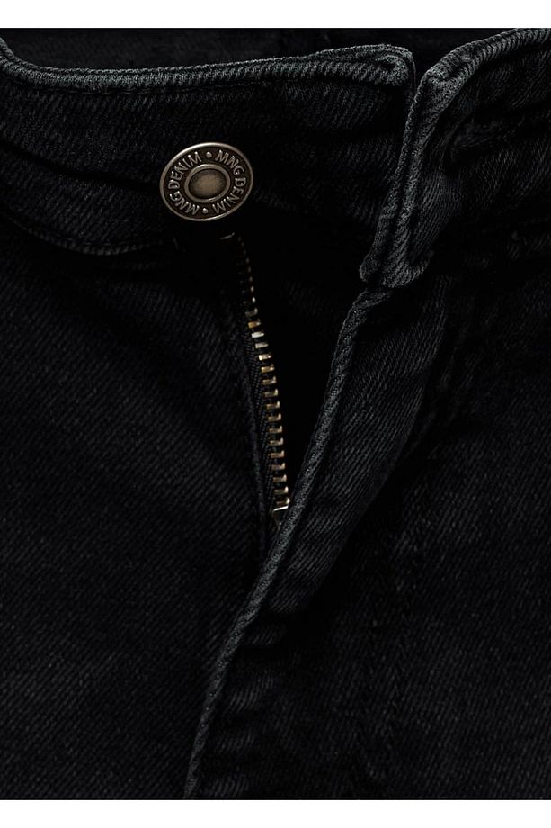 Slim fit kot bermuda şort - 8