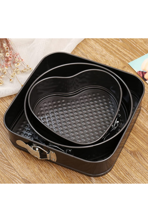 Set of 3 Baking Trays with Removable Base and Non-Stick Coating - 4