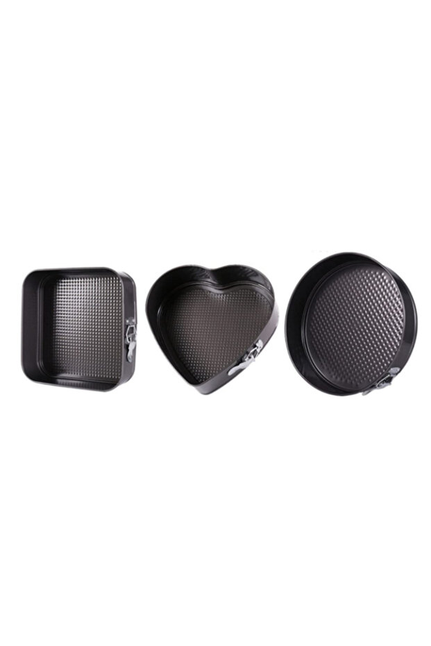 Set of 3 Baking Trays with Removable Base and Non-Stick Coating - 1