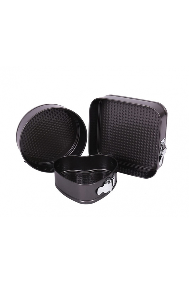 Set of 3 Baking Trays with Removable Base and Non-Stick Coating - 8