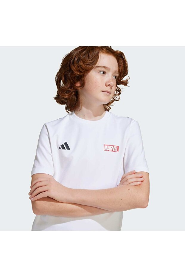 Baskılı Beyaz Erkek Çocuk T-Shirt JF3636-J MRVL MS GFX T - 5