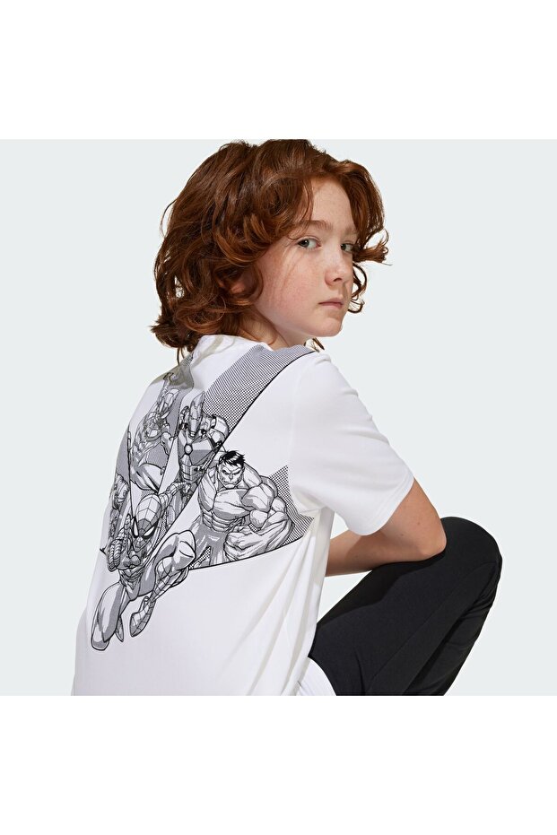 Baskılı Beyaz Erkek Çocuk T-Shirt JF3636-J MRVL MS GFX T - 6