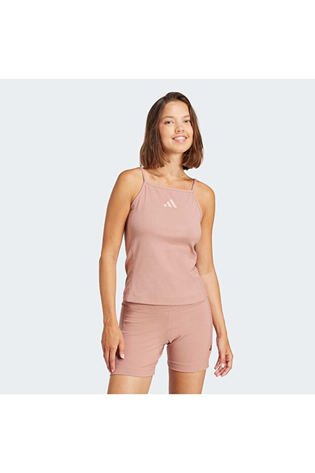 JJ1222-K adidas W Rıb Top Kadın T-Shirt Pembe - 1