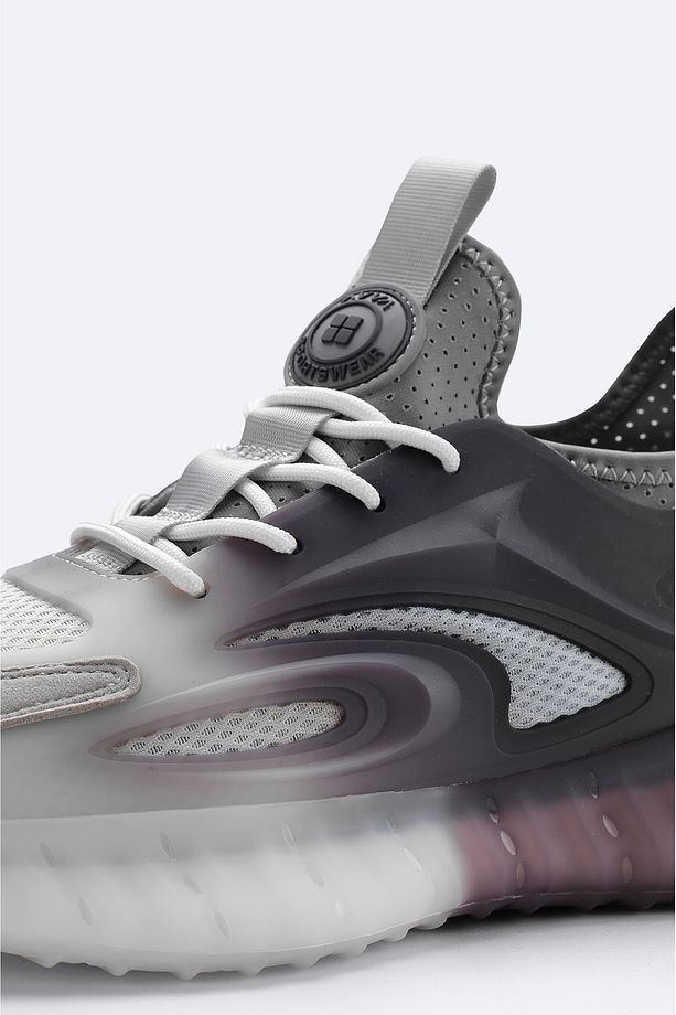 Erkek Gri Esnek Taban Sneaker Ayakkabı A41y8024 - 3